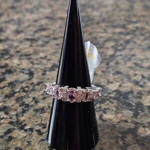 Bomb Party RG42611 "Sweet Escape" Rose Quartz Cubic Zirconia Sz 7